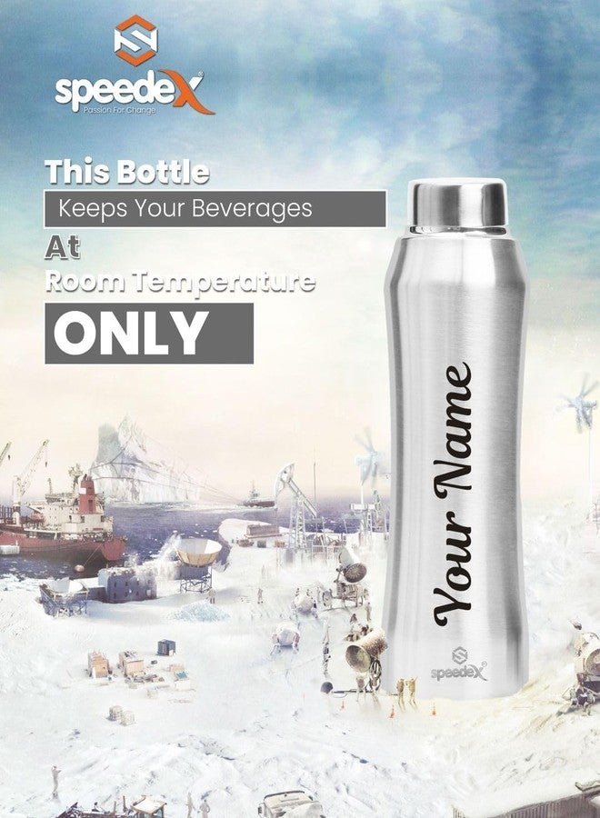 Speedex Stainless Steel Glacia Customised Matt Water Bottle 1 Litre with Steel Cap Leak-Proof, Durable, Lightweight | Ideal for Office, School, Travel | Single Bottle (1000ml) - Image 5